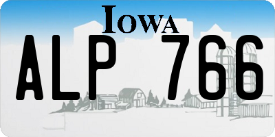 IA license plate ALP766