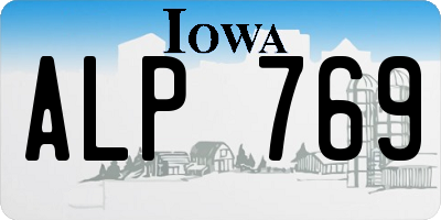 IA license plate ALP769