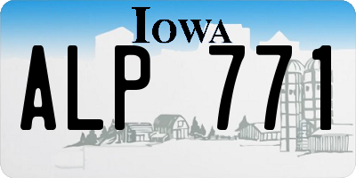 IA license plate ALP771