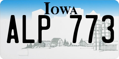 IA license plate ALP773