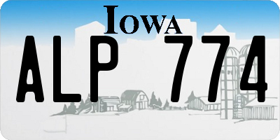 IA license plate ALP774
