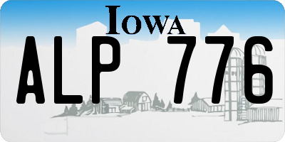 IA license plate ALP776