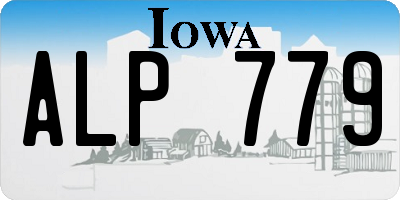 IA license plate ALP779