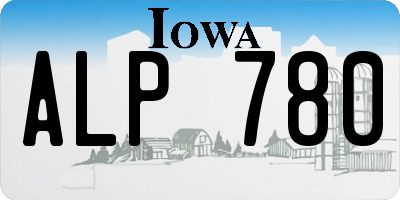 IA license plate ALP780