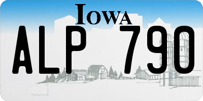 IA license plate ALP790