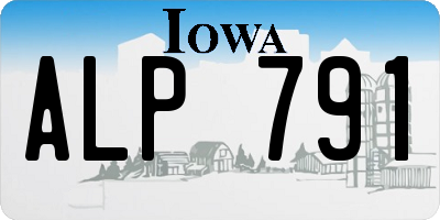 IA license plate ALP791