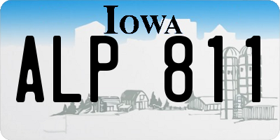 IA license plate ALP811