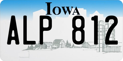 IA license plate ALP812