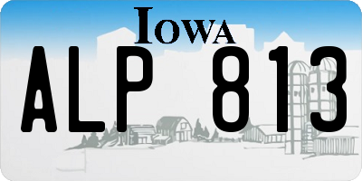 IA license plate ALP813