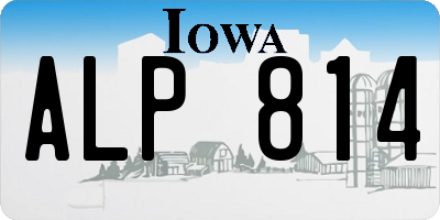 IA license plate ALP814