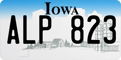 IA license plate ALP823