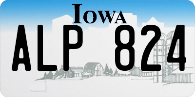 IA license plate ALP824