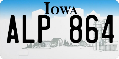 IA license plate ALP864