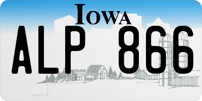 IA license plate ALP866