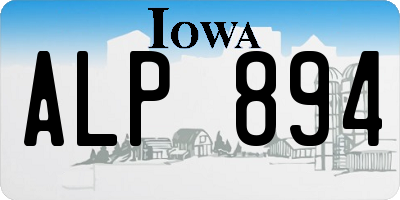 IA license plate ALP894