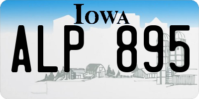 IA license plate ALP895