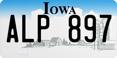 IA license plate ALP897