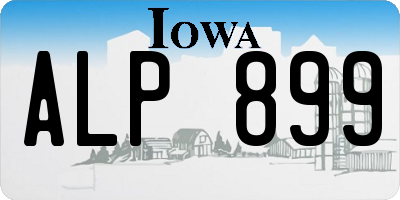 IA license plate ALP899
