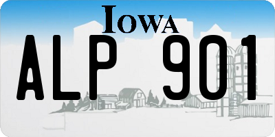 IA license plate ALP901