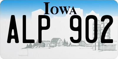 IA license plate ALP902