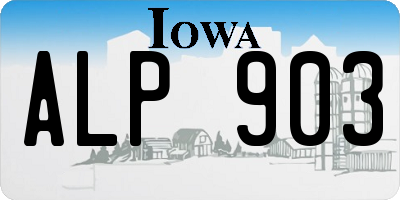 IA license plate ALP903