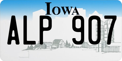 IA license plate ALP907