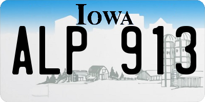 IA license plate ALP913