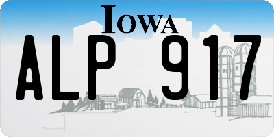IA license plate ALP917