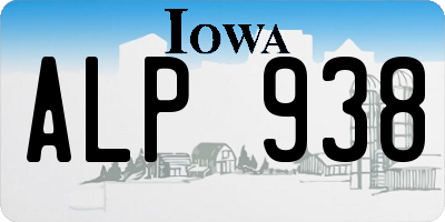 IA license plate ALP938