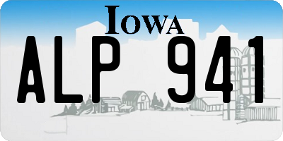 IA license plate ALP941