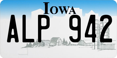 IA license plate ALP942