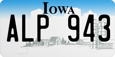 IA license plate ALP943