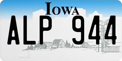 IA license plate ALP944