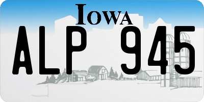 IA license plate ALP945