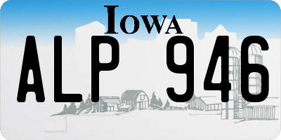 IA license plate ALP946