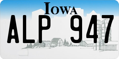 IA license plate ALP947