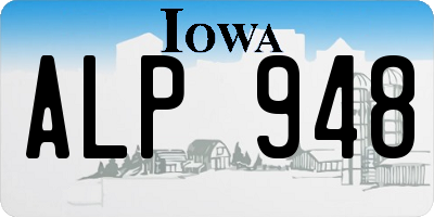 IA license plate ALP948