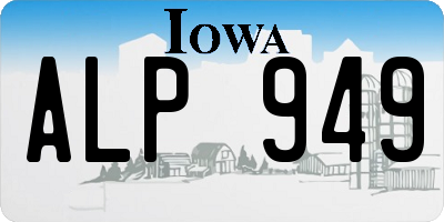 IA license plate ALP949