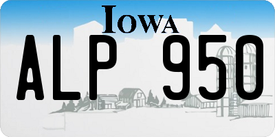 IA license plate ALP950