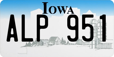 IA license plate ALP951