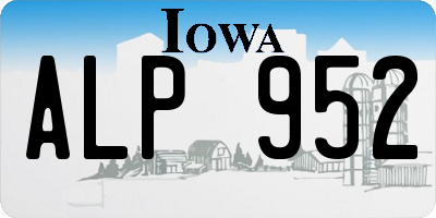 IA license plate ALP952