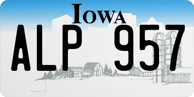 IA license plate ALP957