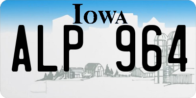IA license plate ALP964
