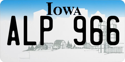 IA license plate ALP966