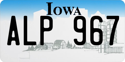 IA license plate ALP967