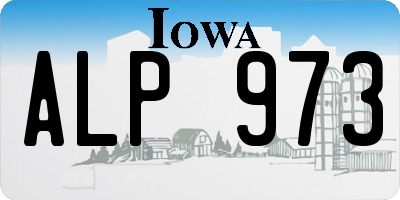 IA license plate ALP973