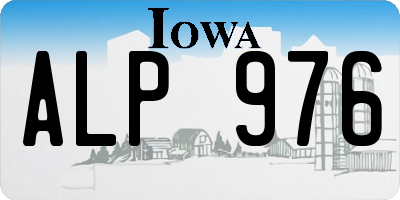 IA license plate ALP976