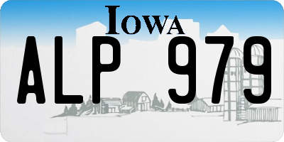 IA license plate ALP979