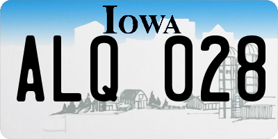 IA license plate ALQ028