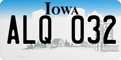 IA license plate ALQ032